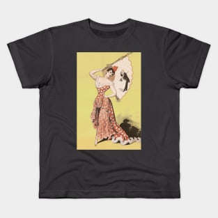 Vintage Poster of Lady in Red Gown Kids T-Shirt